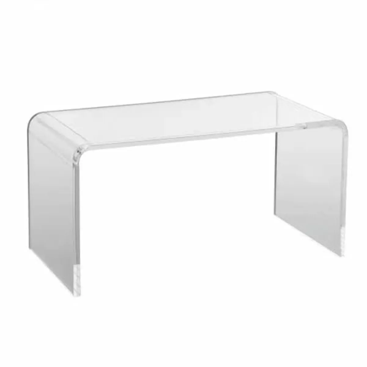 Acrylic Coffee Table, C-Shaped Clear Acrylic End T - Image 1