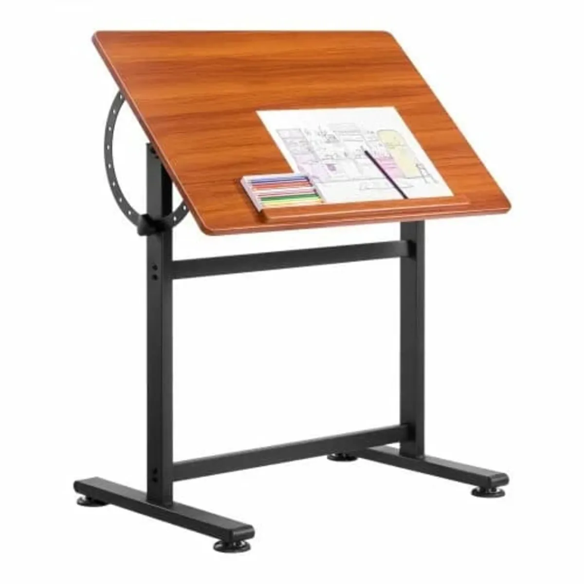 Drafting Table, Adjustable 0°–90° Tilt Drawing Des - Image 1