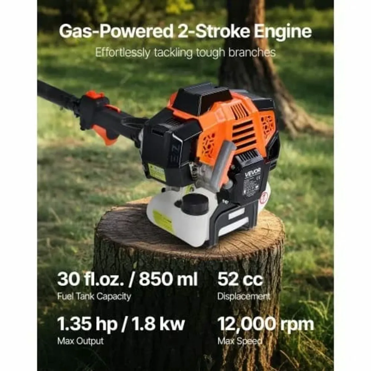 Gas Pole Saw, 33CC 2 Stroke Gas Powered Pole Saws - Image 4