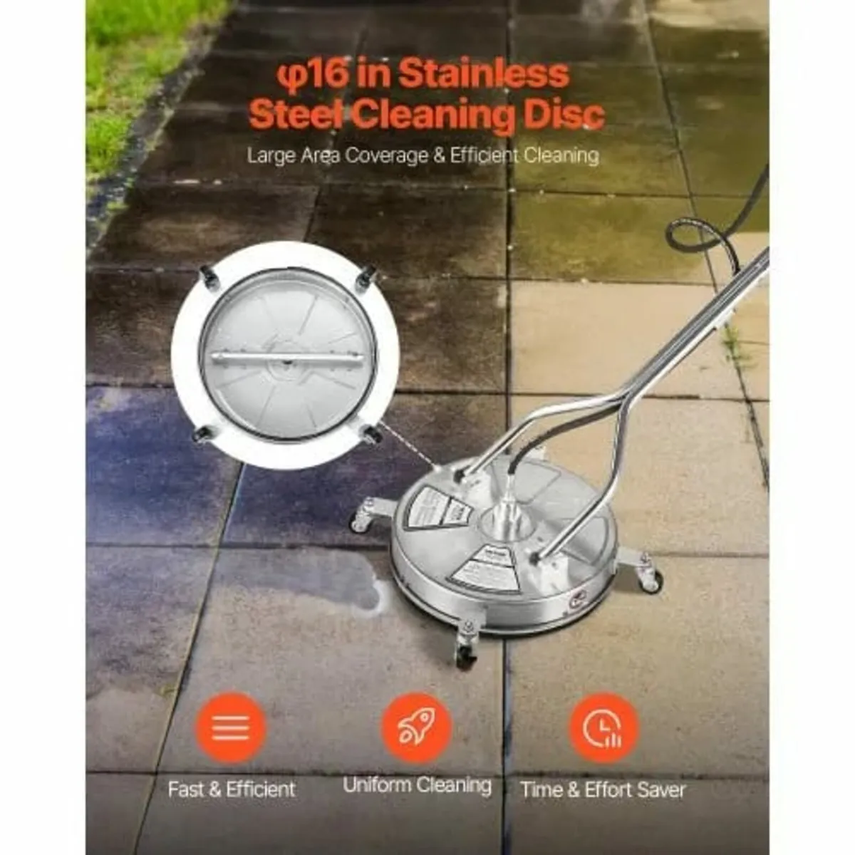 18" Pressure Washer Surface Cleaner, Stainless Ste - Image 4