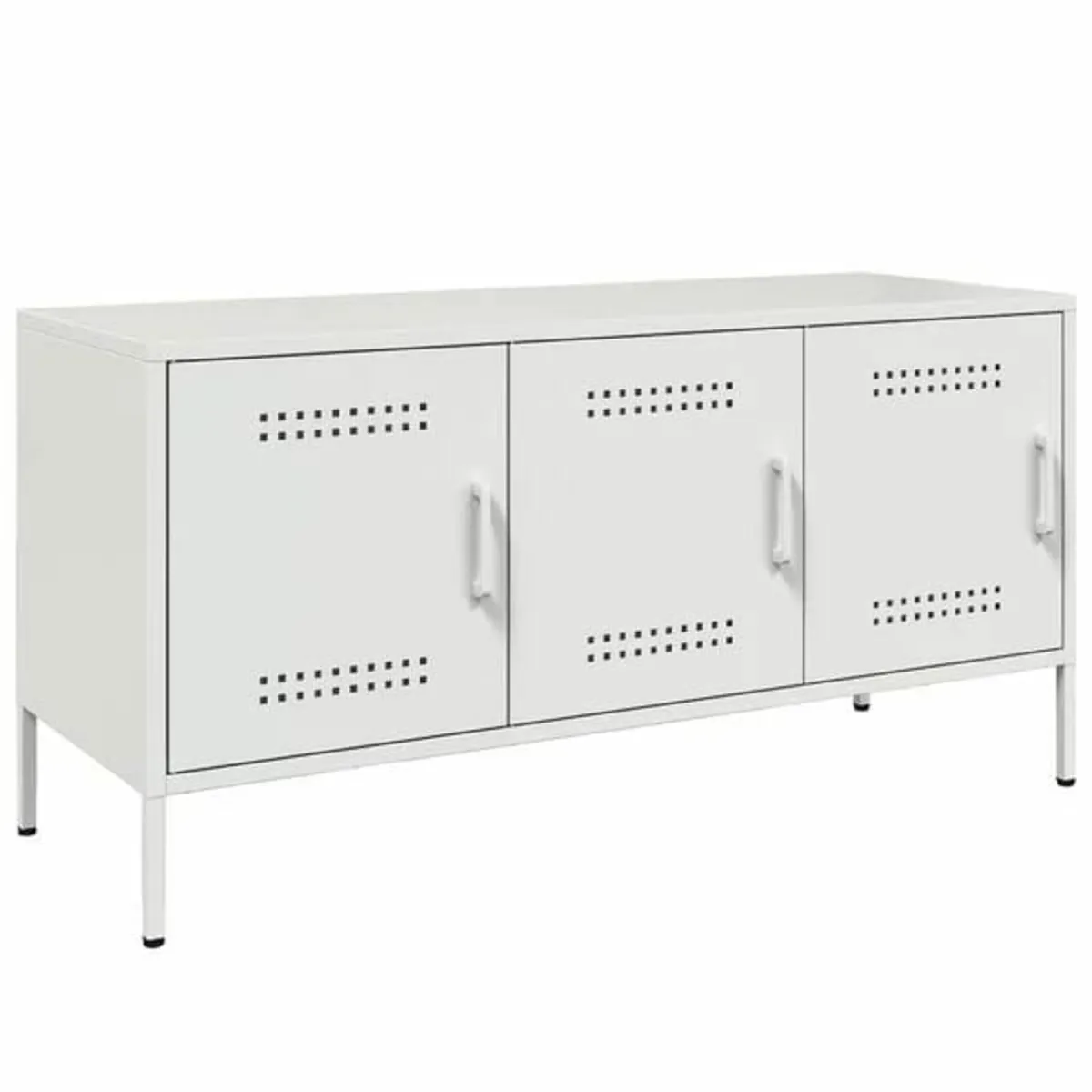TV Cabinet White 100.5x39x50.5 cm Steel - Image 2
