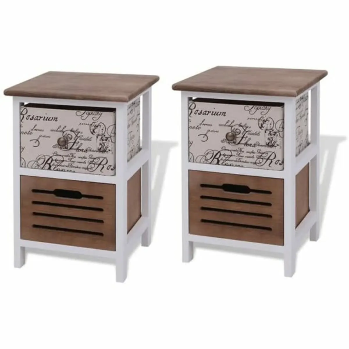 Bedside Cabinets 2 pcs Wood - Image 1