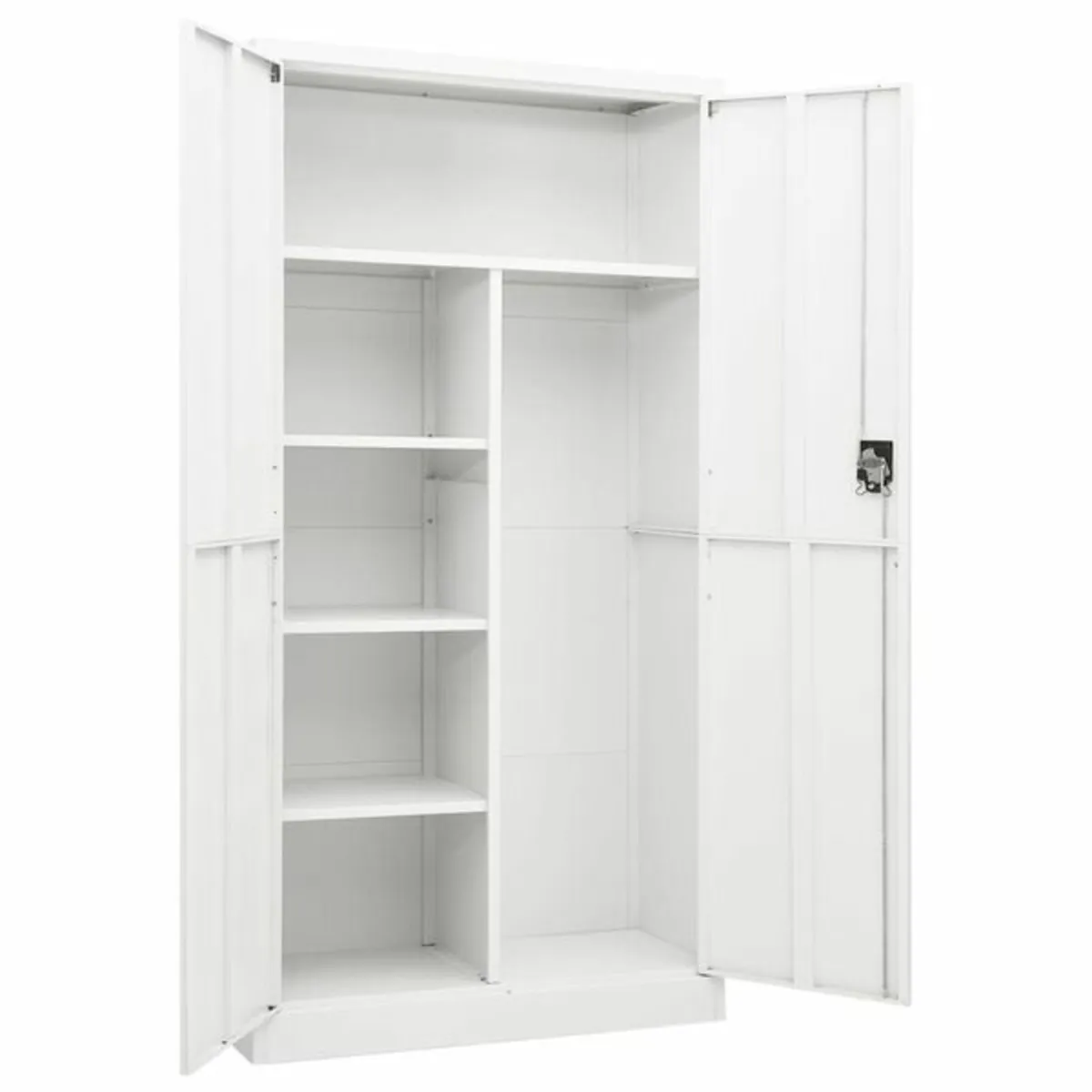 Locker Cabinet White 90x40x180 cm Steel - Image 2
