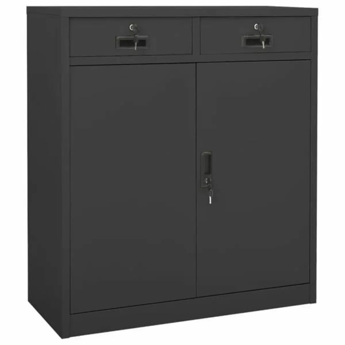 Office Cabinet Anthracite 90x40x102 cm Steel - Image 1