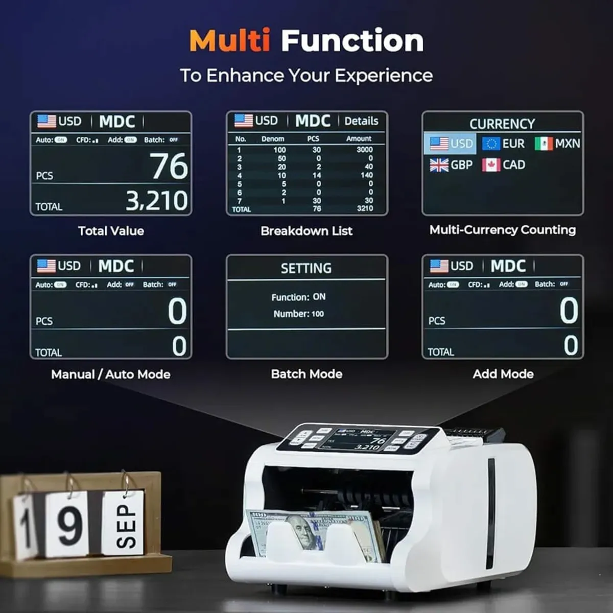 Money Counter Machine Mixed Denomination, VUV/MG/I - Image 4