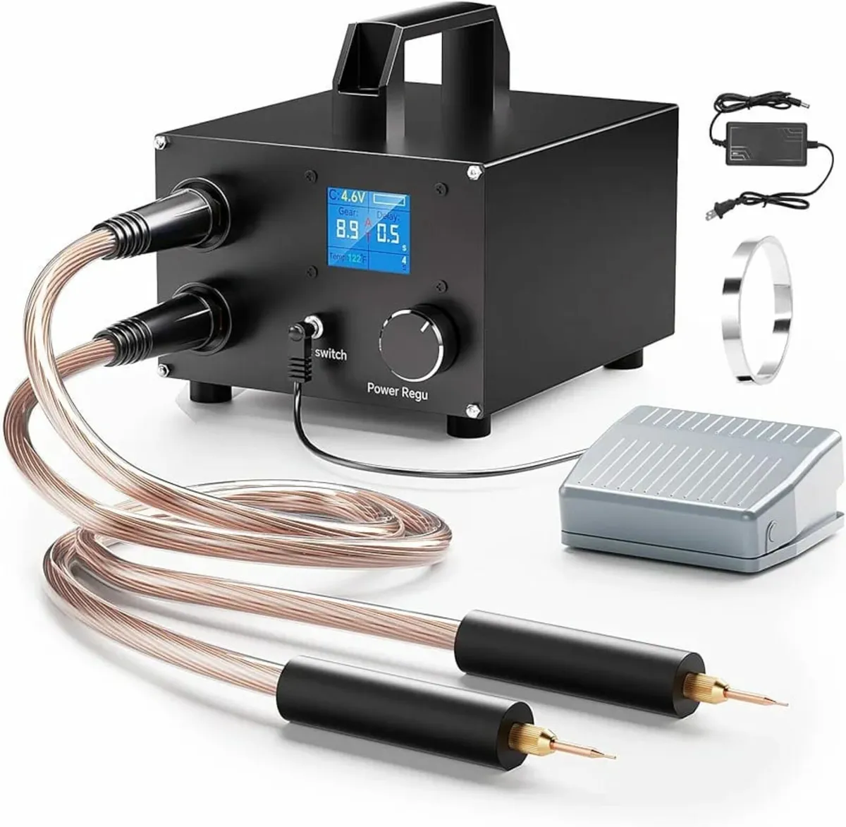 Dual Farad Spot Welder, 25 Gears Adjustable 3000F - Image 1