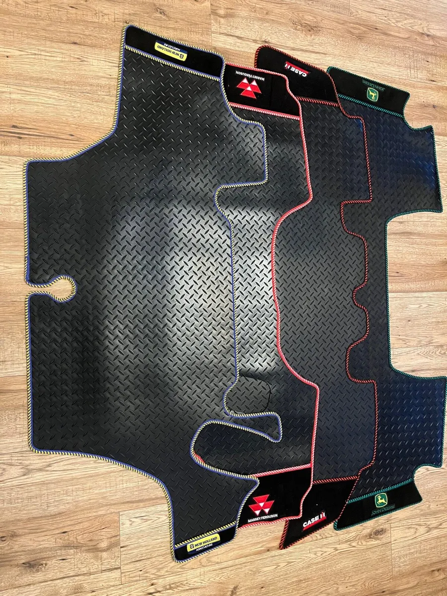 Rubber Tractor Mats with Trim for sale - Image 1