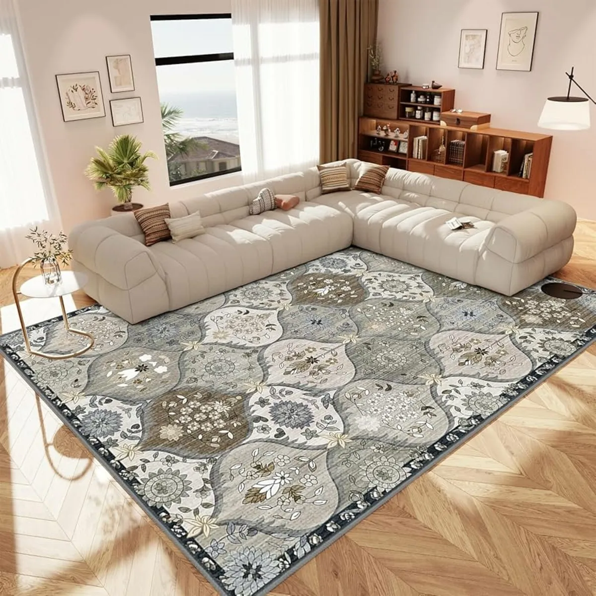 Large Rugs for Living Room - 160x230 cm Machine Wa - Image 3