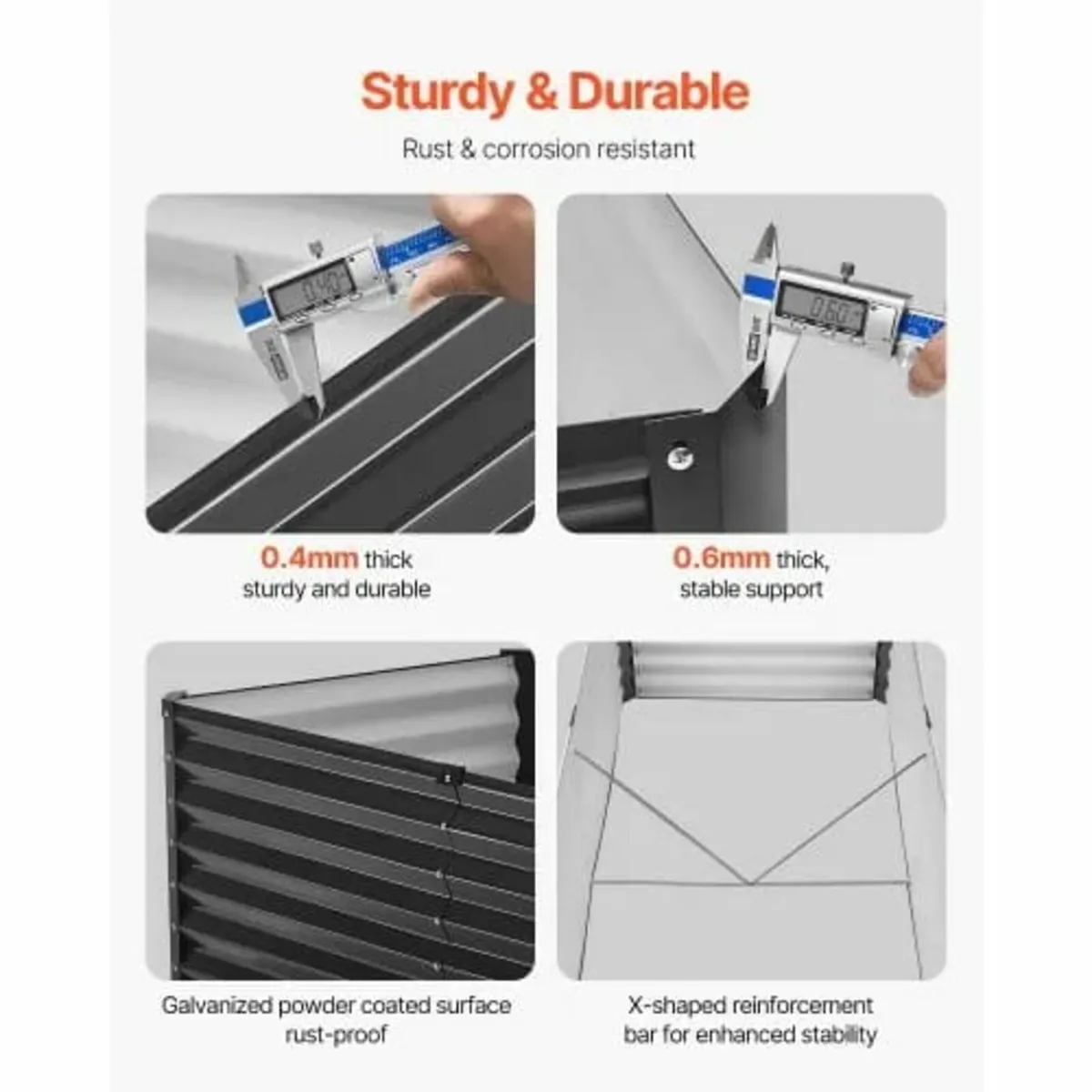 Metal Raised Garden Bed, 6 x 3 x 2 ft Outdoor Galv - Image 2