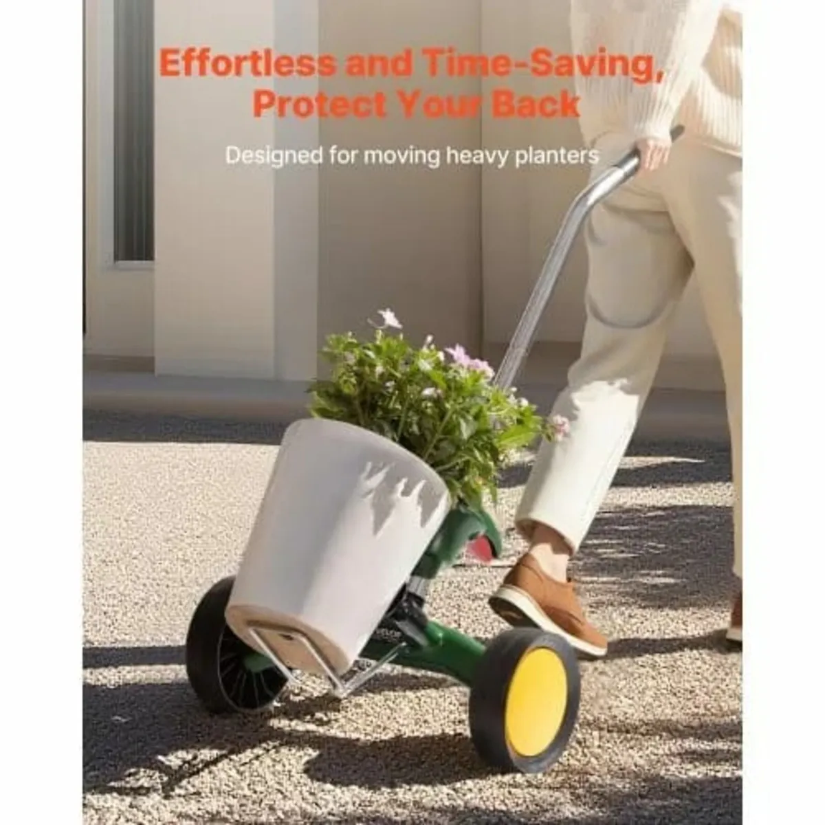 Garden Pot Mover, Heavy Duty Plant Dolly Cart with - Image 2