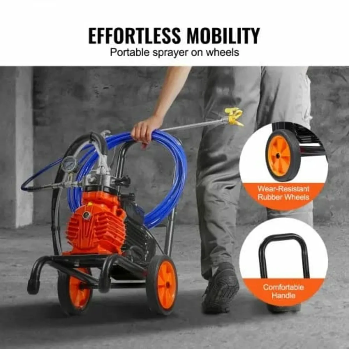 Diaphragm Airless Paint Sprayer, 900 W Efficiency - Image 2