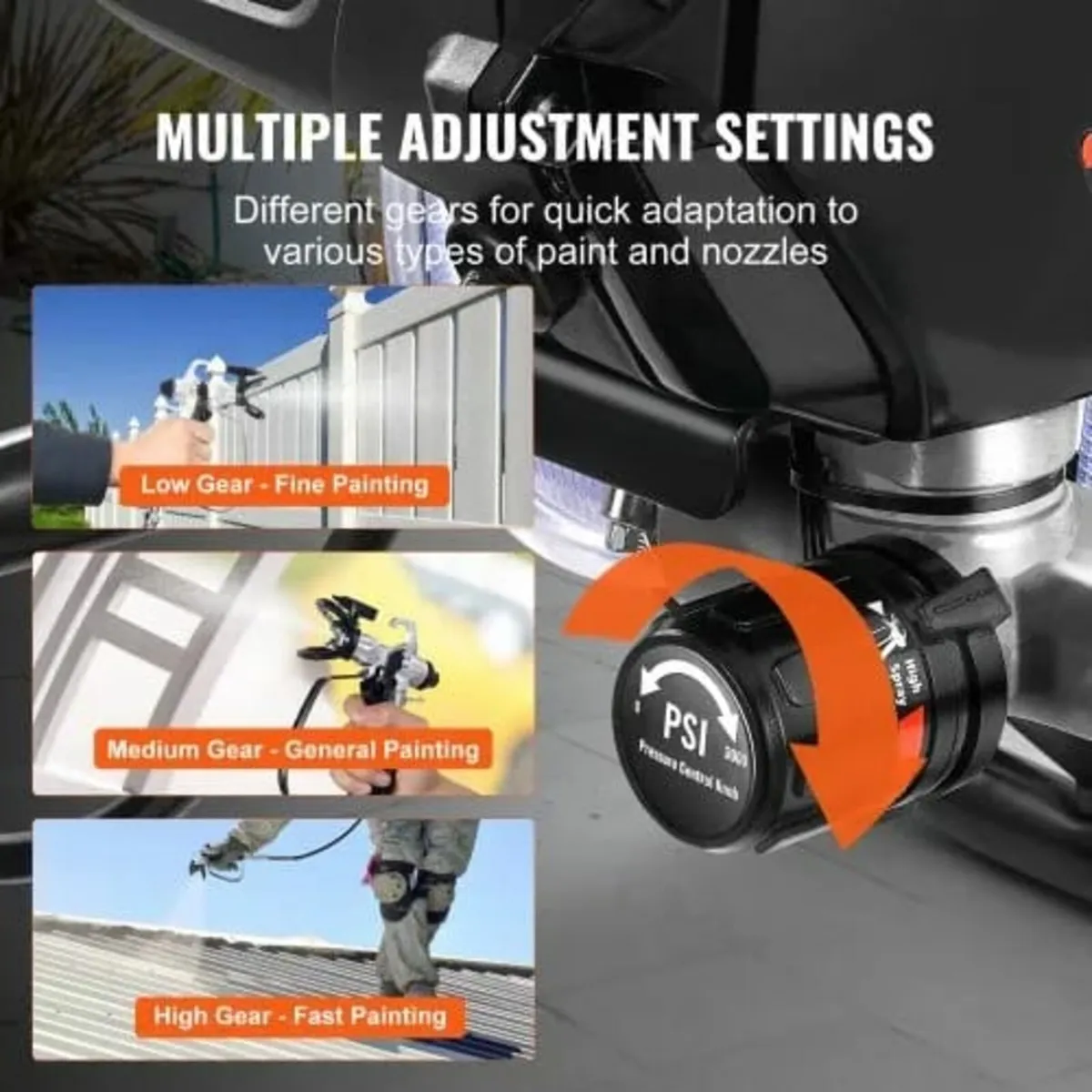 Airless Paint Sprayer, 750W 3000PSI High Efficienc - Image 4