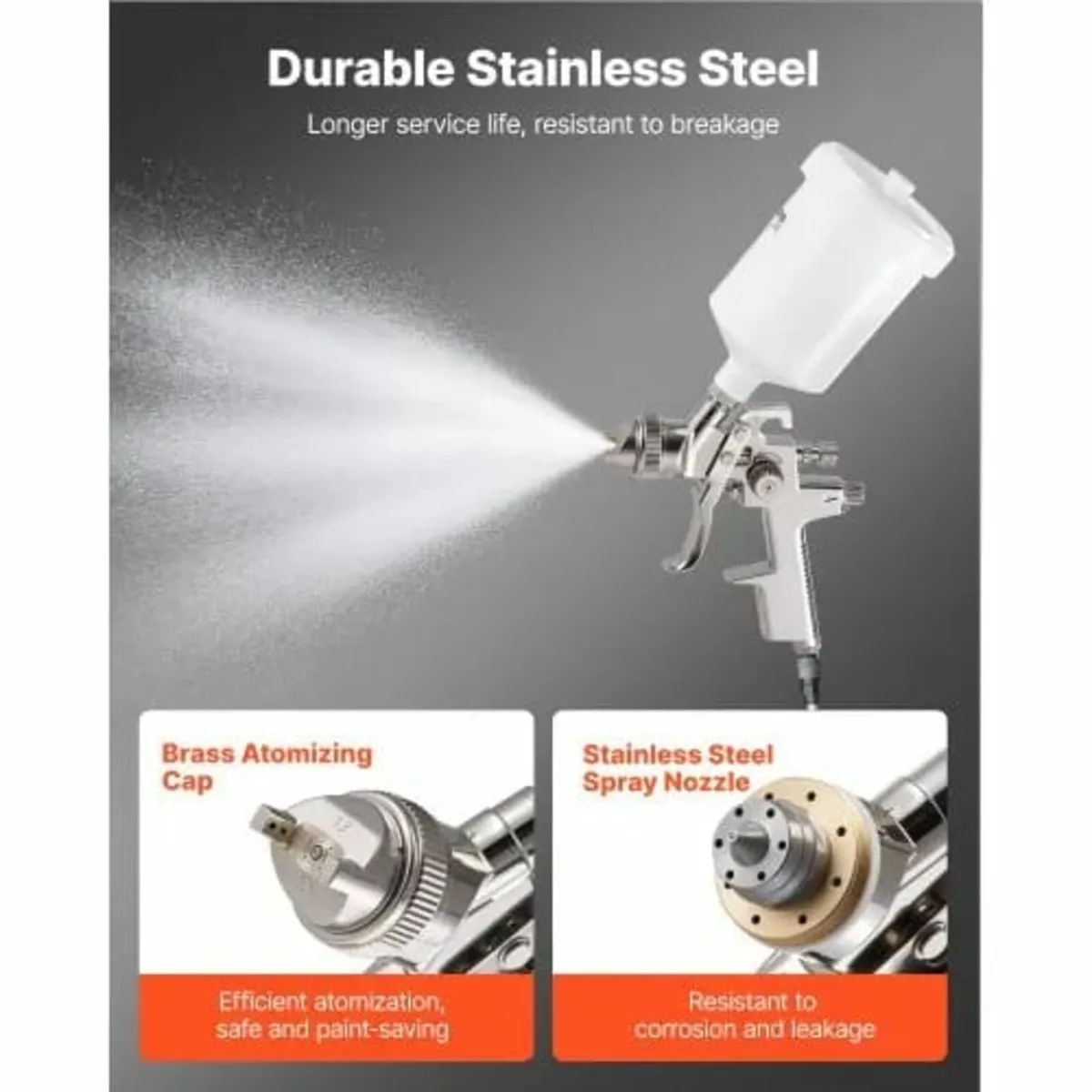 LVLP Air Spray Gun, Gravity Feed Paint Sprayer Gun - Image 4