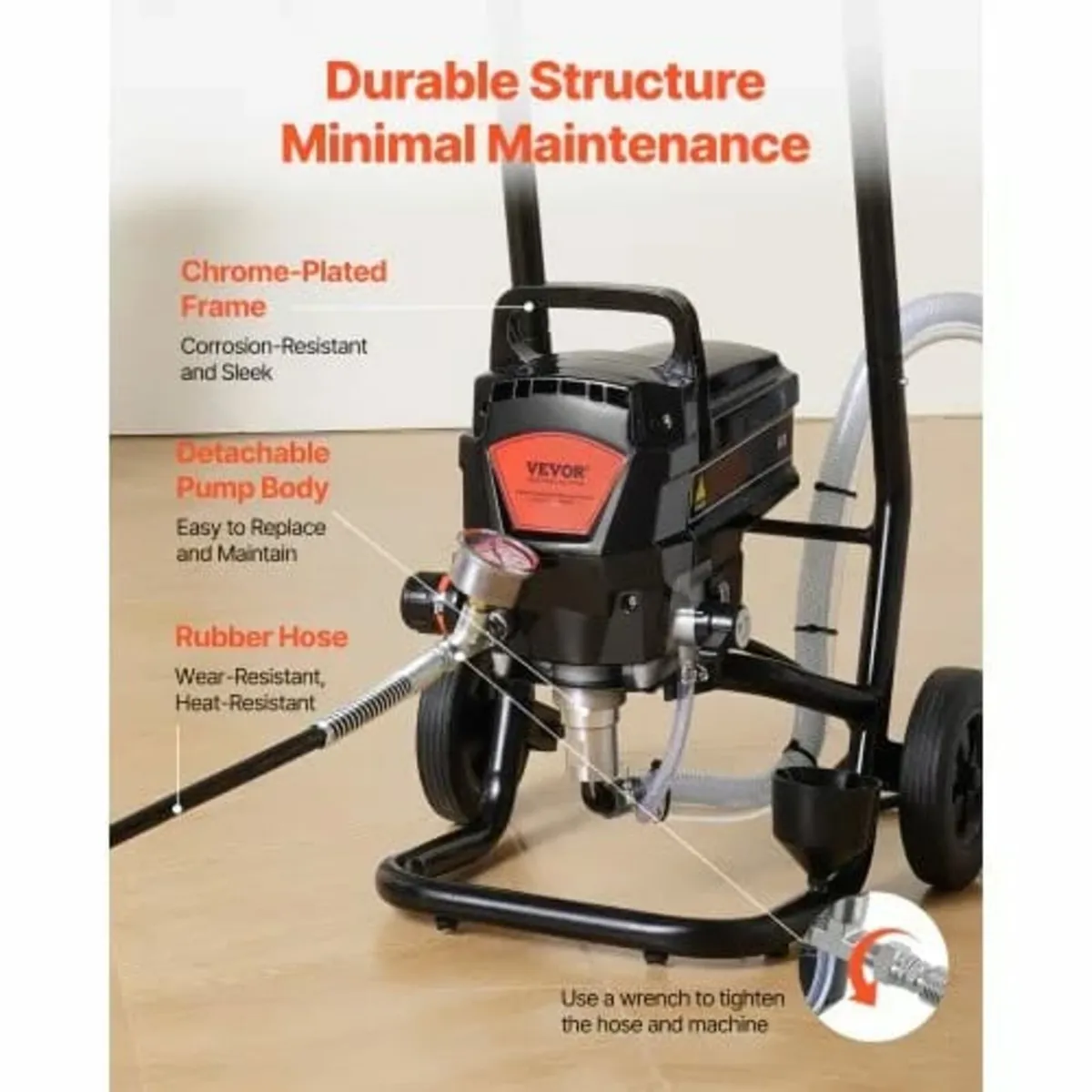 Stand Airless Paint Sprayer, 950W 3000PSI High Eff - Image 3