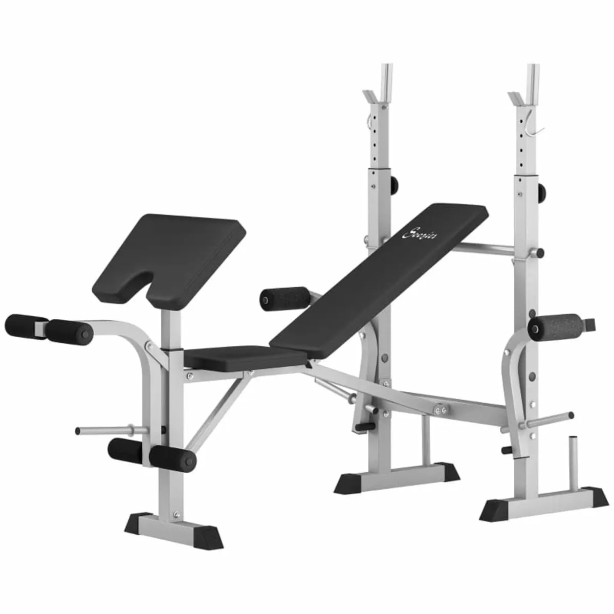 Adjustable Weight Bench with Squat Rack, Heavy Dut - Image 1