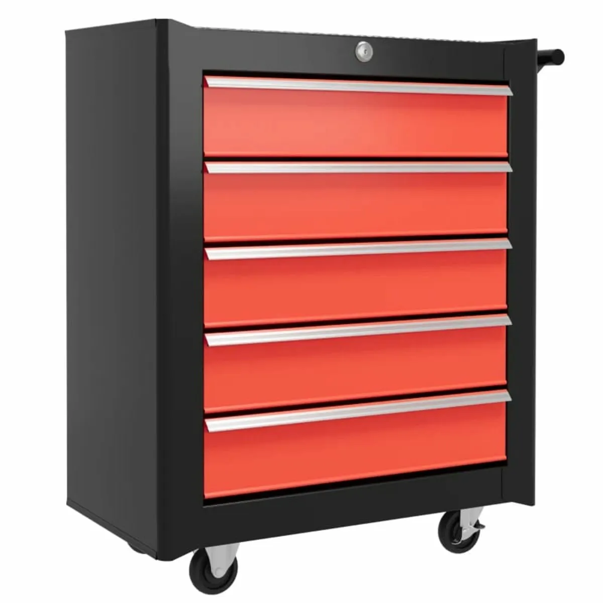 5-Drawer Tool Chest with Wheels, Steel Lockable To - Image 1