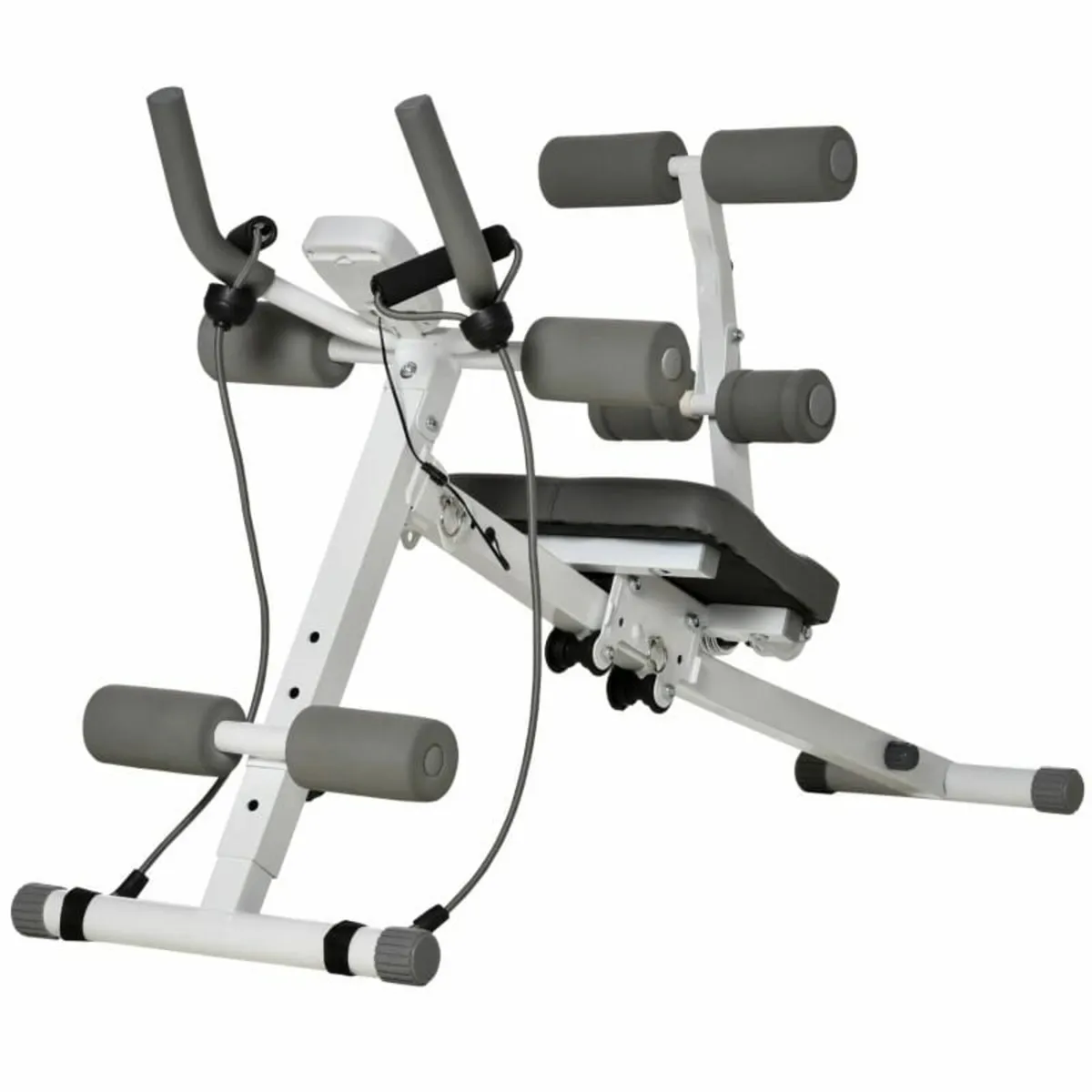 2-IN-1 Core Abdominal Ab Trainer Sit Up Bench with - Image 2