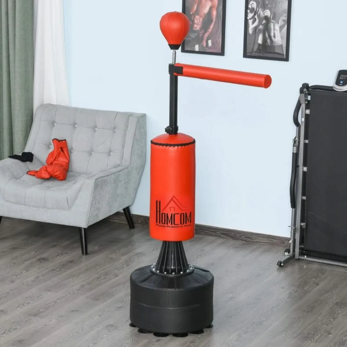 155-205cm 3-IN-1 Freestanding Boxing Punch Bag Sta - Image 3