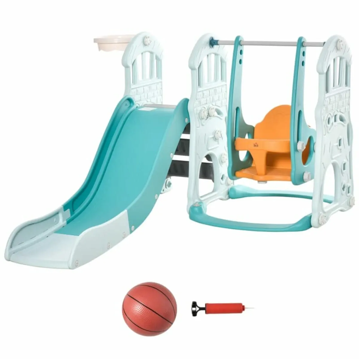 3 in 1 Kid Slide and Swing Set Activity Center w/ - Image 2