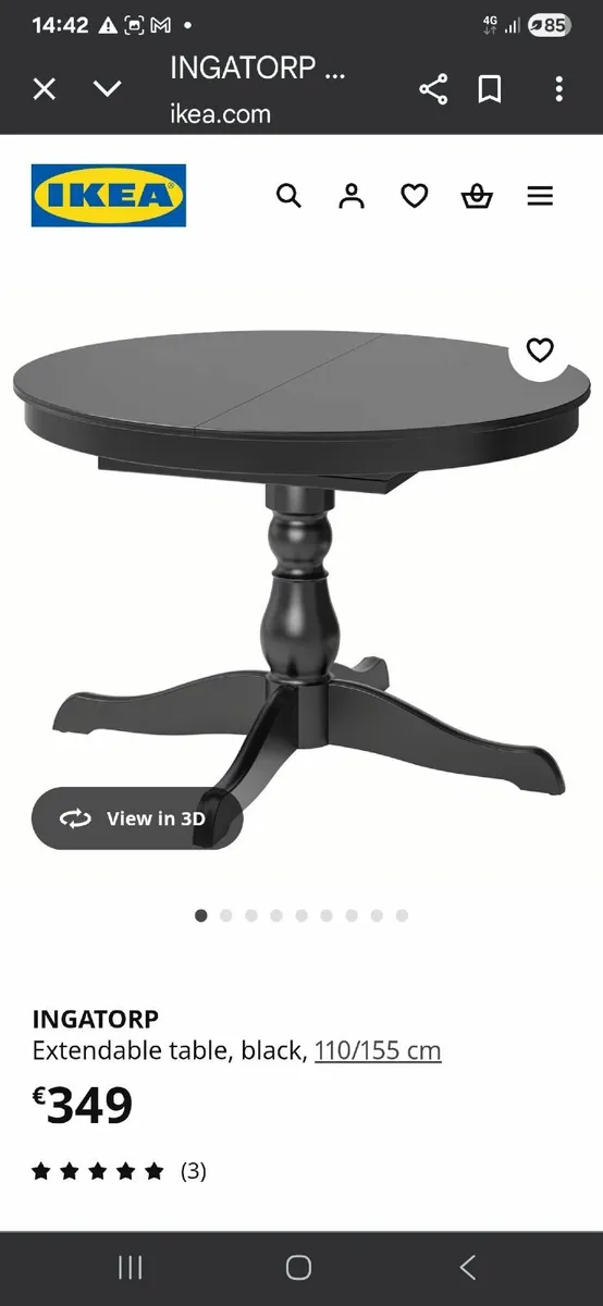 Large White Round / Oval extendable dining table - Image 1