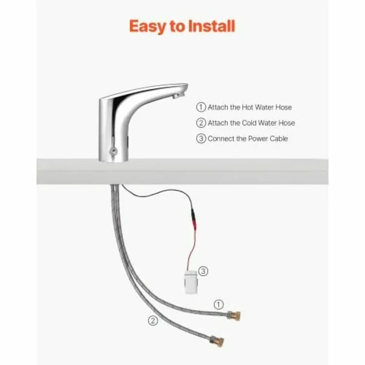 Touchless Bathroom Sink Faucet, Automatic Motion S - Image 3