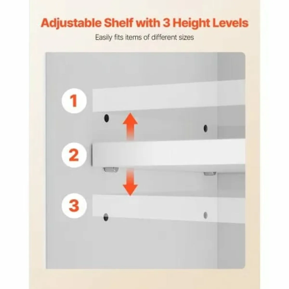 Bathroom Wall Cabinet, 2 Doors and Adjustable Shel - Image 3