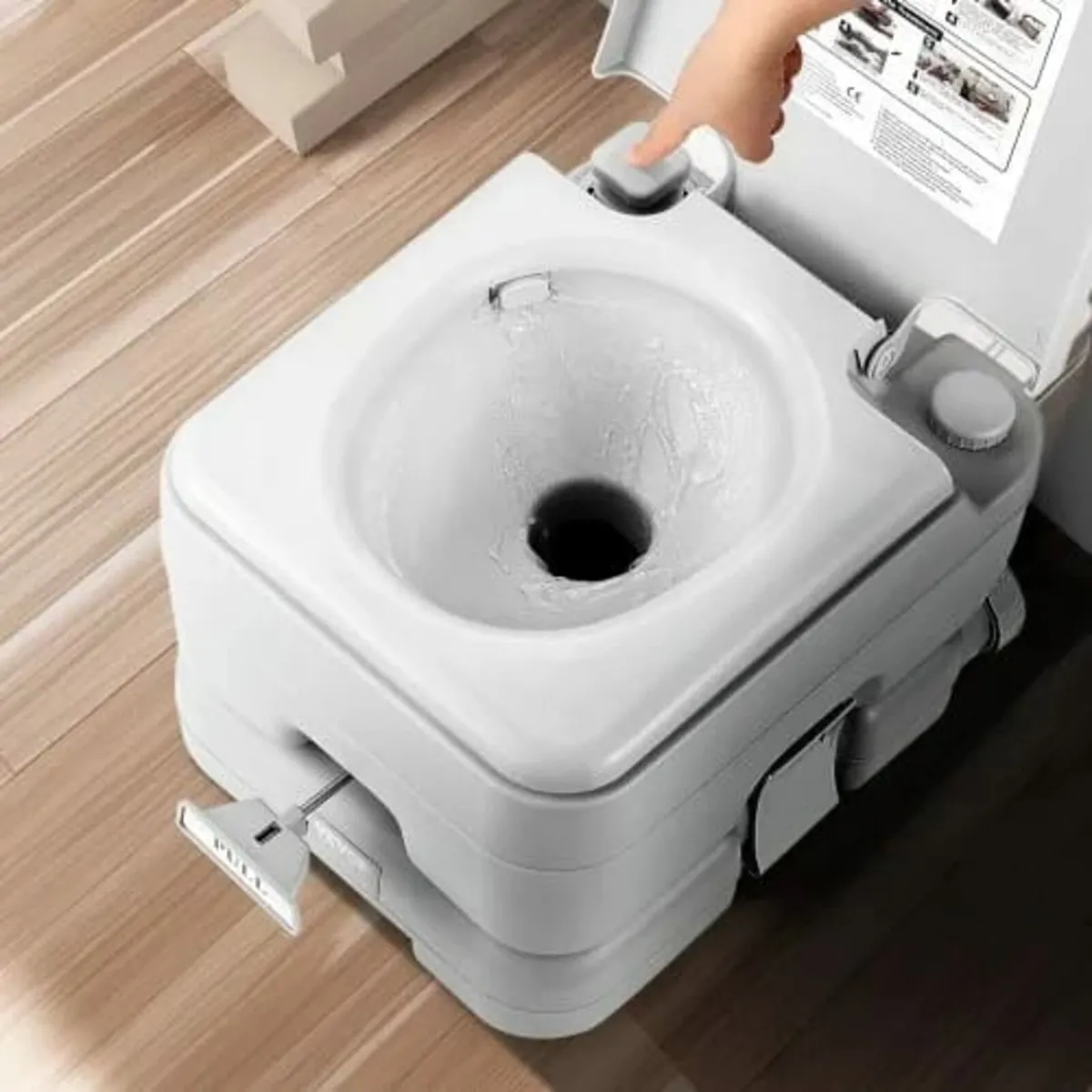 Toilet for Camping with Carry Bag, RV Toilet with - Image 3