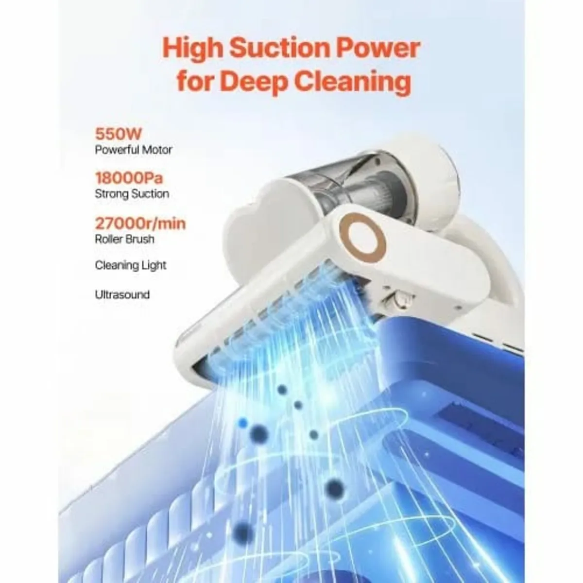 Mattress Vacuum Cleaner, 550W Bed Vacuum Cleaner w - Image 3