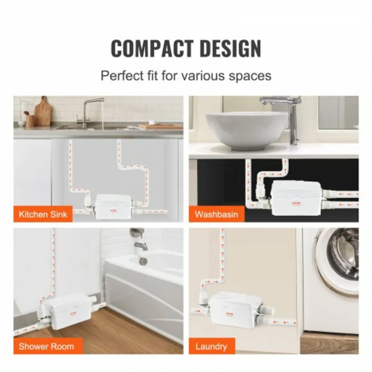 Macerator Pump, 350W, 6000 L/h Flow, 23 ft/7 m Hea - Image 3