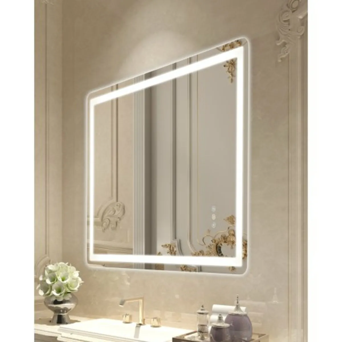 LED Bathroom Mirror, 70 x 100 cm LED Bathroom Vani - Image 1