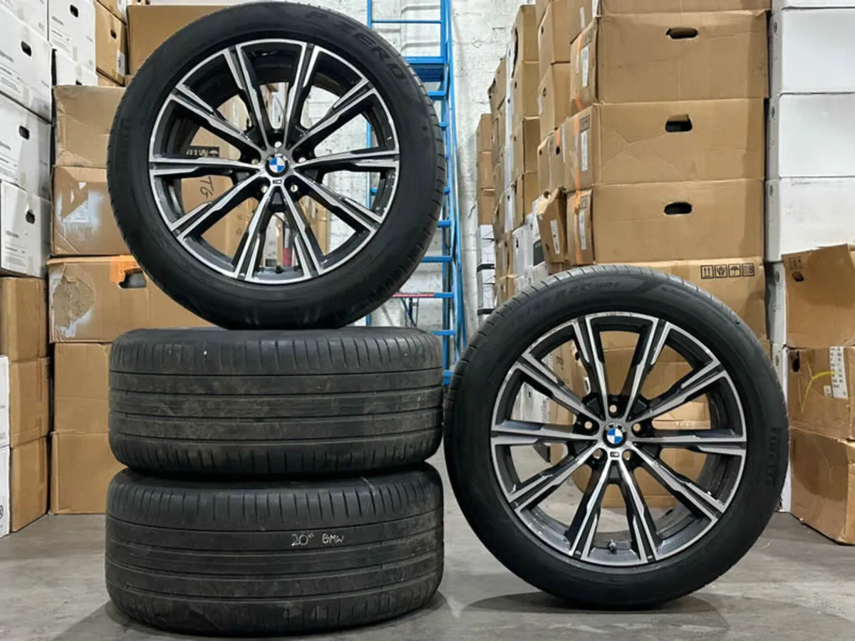 20" GENUINE OEM BMW 740M ALLOY WHEELS & TYRES X5 - Image 1