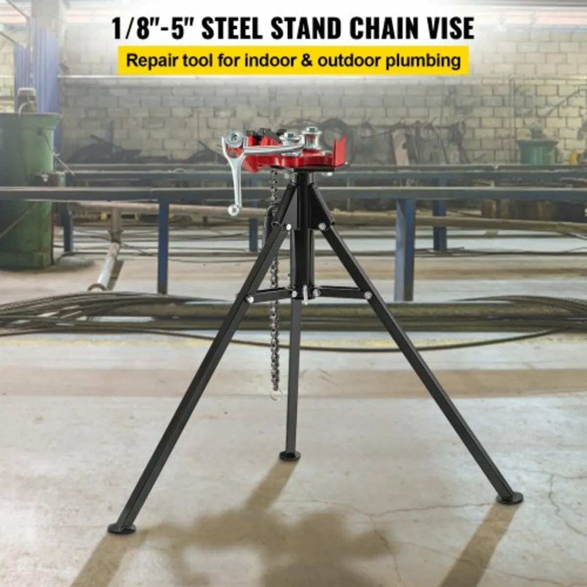 Tripod Pipe Chain Vise | 1/8"-5" Pipe Capacity | 9 - Image 2
