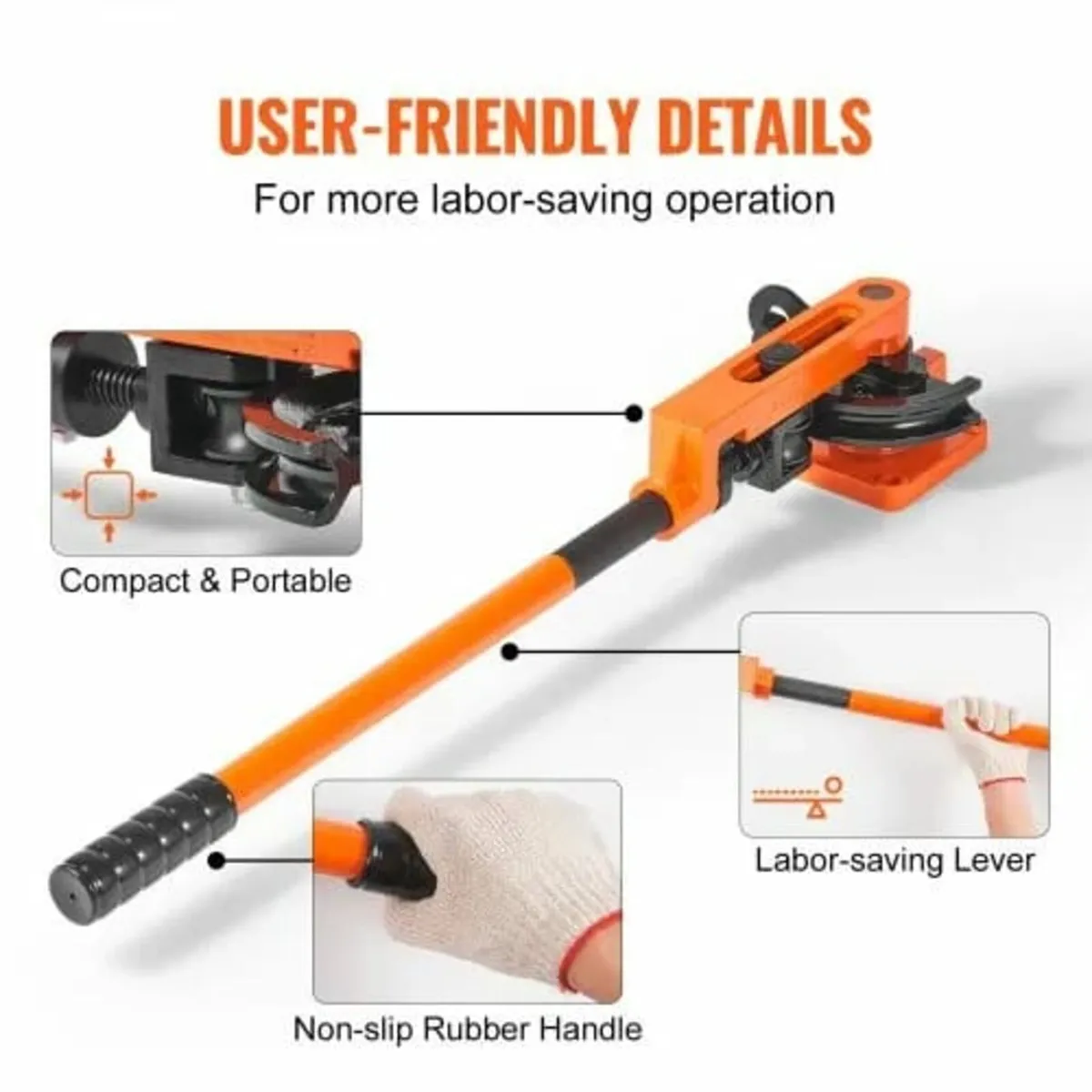 Pipe Tube Bender, 9.5mm to 25.4mm OD Manual Pipe T - Image 4