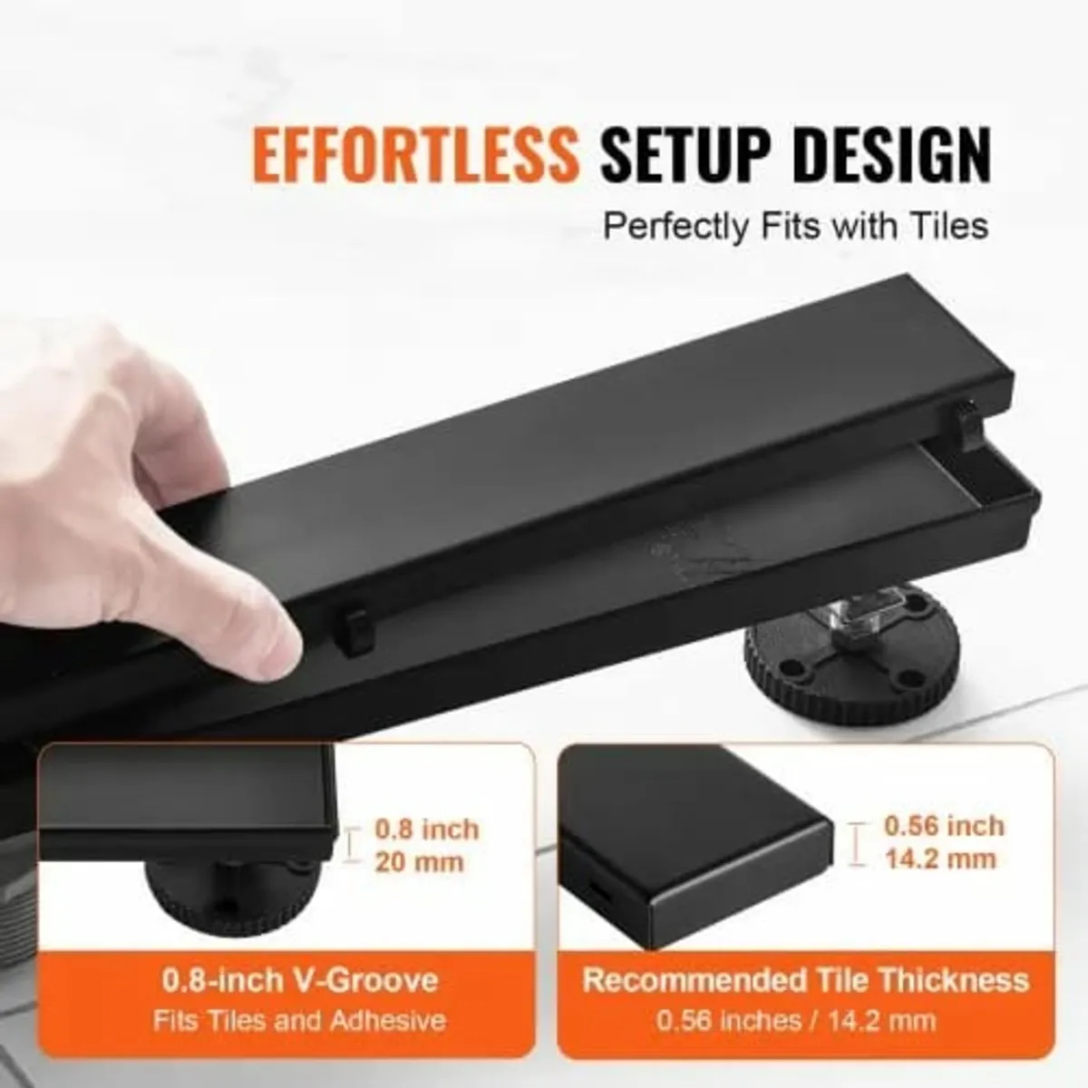 610mm Linear Shower Drain Offset with Tile Insert - Image 2