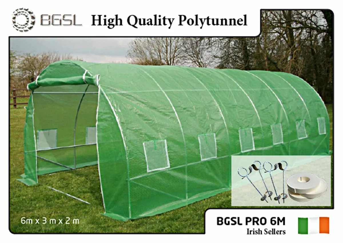 Polytunnel 6M X 3M  and free anchor/tape kit - Image 1