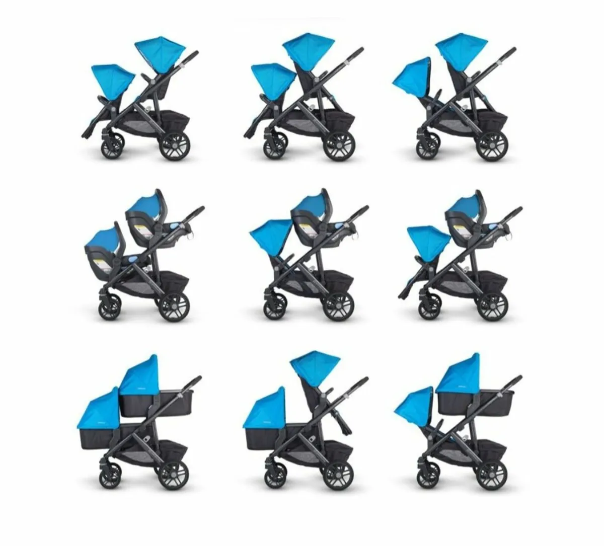 Twin Vista Uppa stroller with Bassinet - Image 4