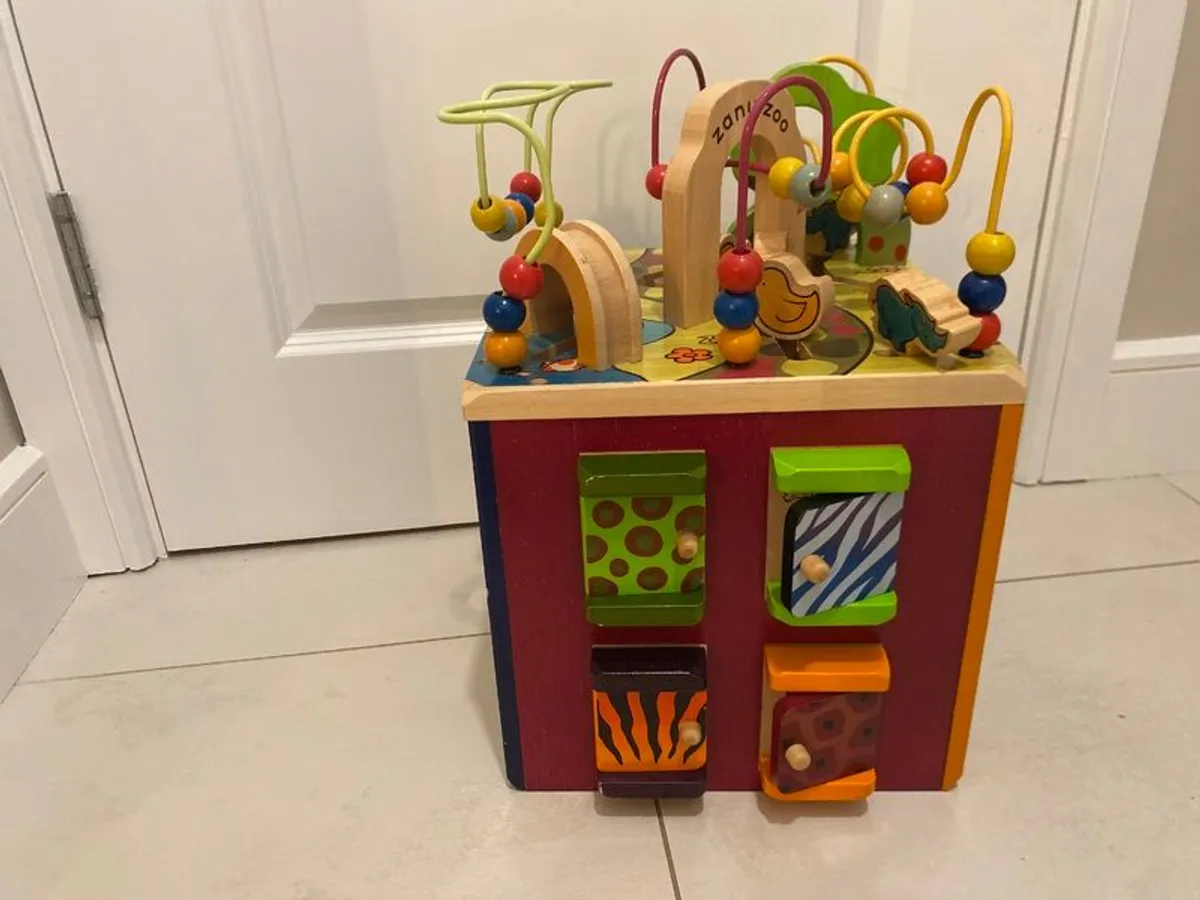 Wooden Activity Cube - Image 1