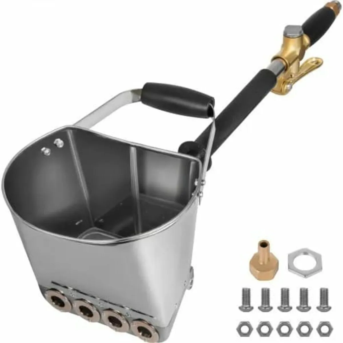 4 Jet Cement Mortar Spray Gun, Stucco Sprayer 4 Je - Image 1