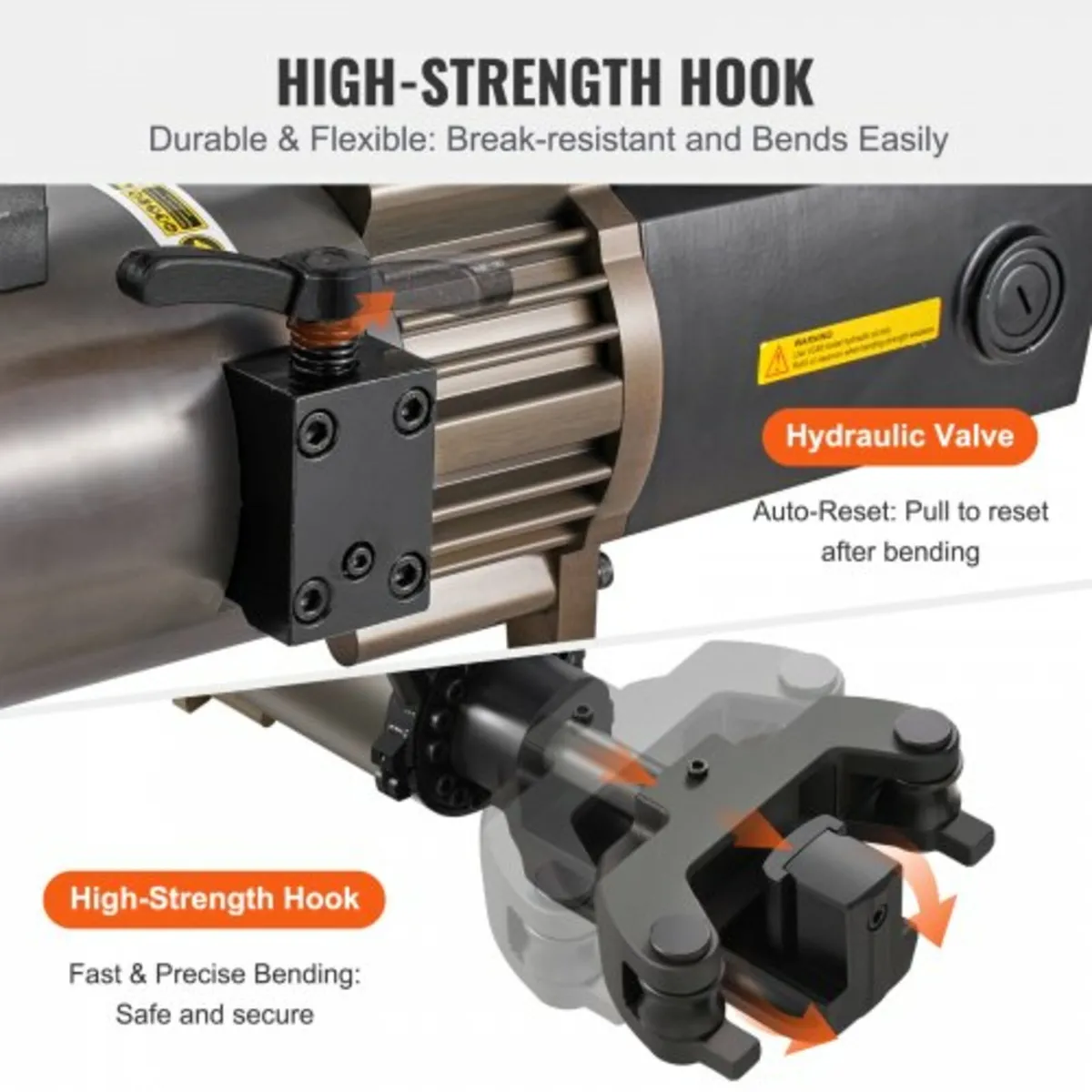 Electric Hydraulic Rebar Bender, 2000W Portable Re - Image 4