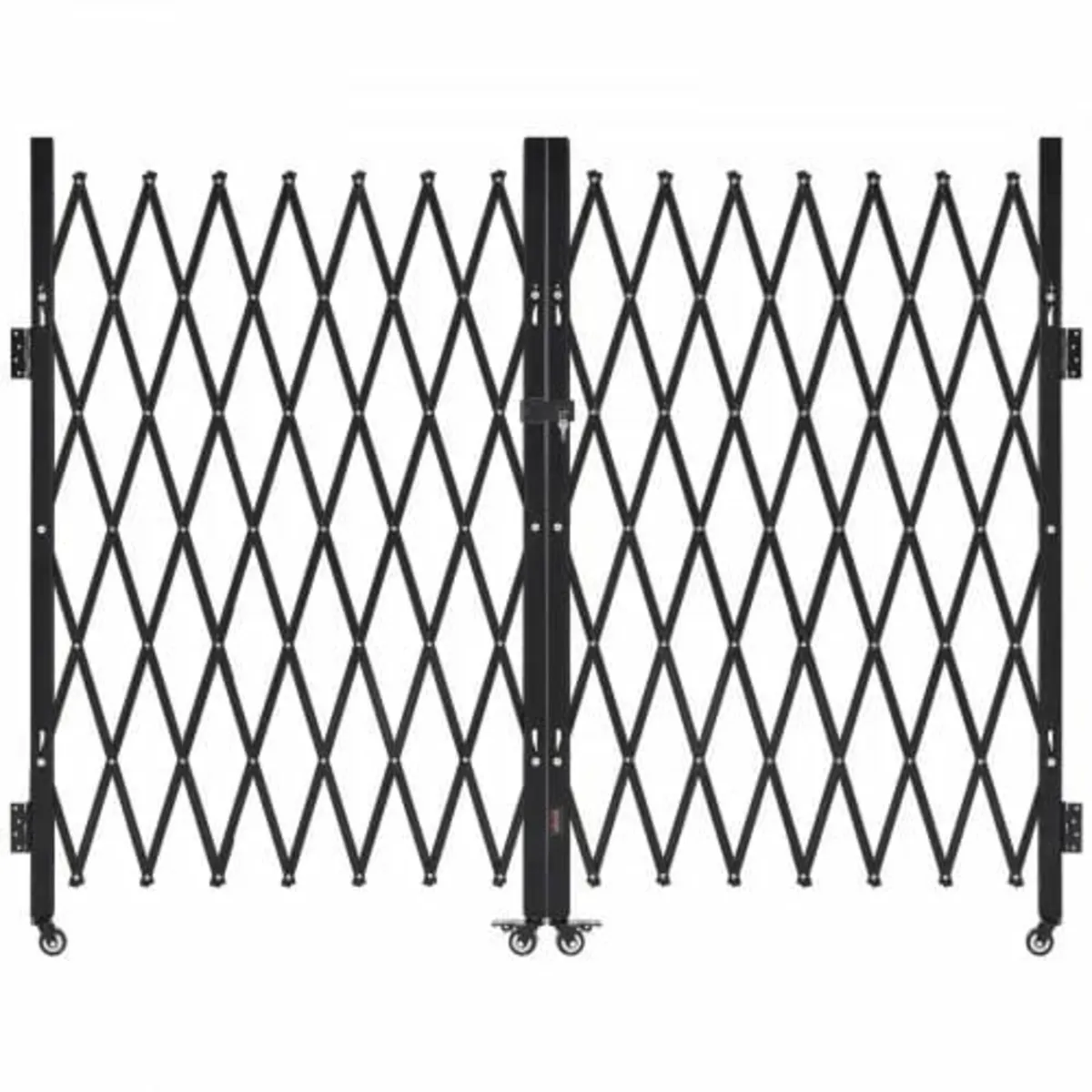 Double Folding Security Gate, Lockable Scissor Gat - Image 1