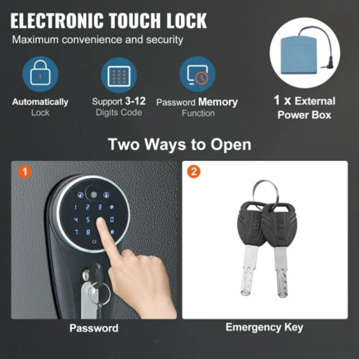 7-8 Rifles Gun Safe, Rifle Safe with Digital Keypa - Image 2
