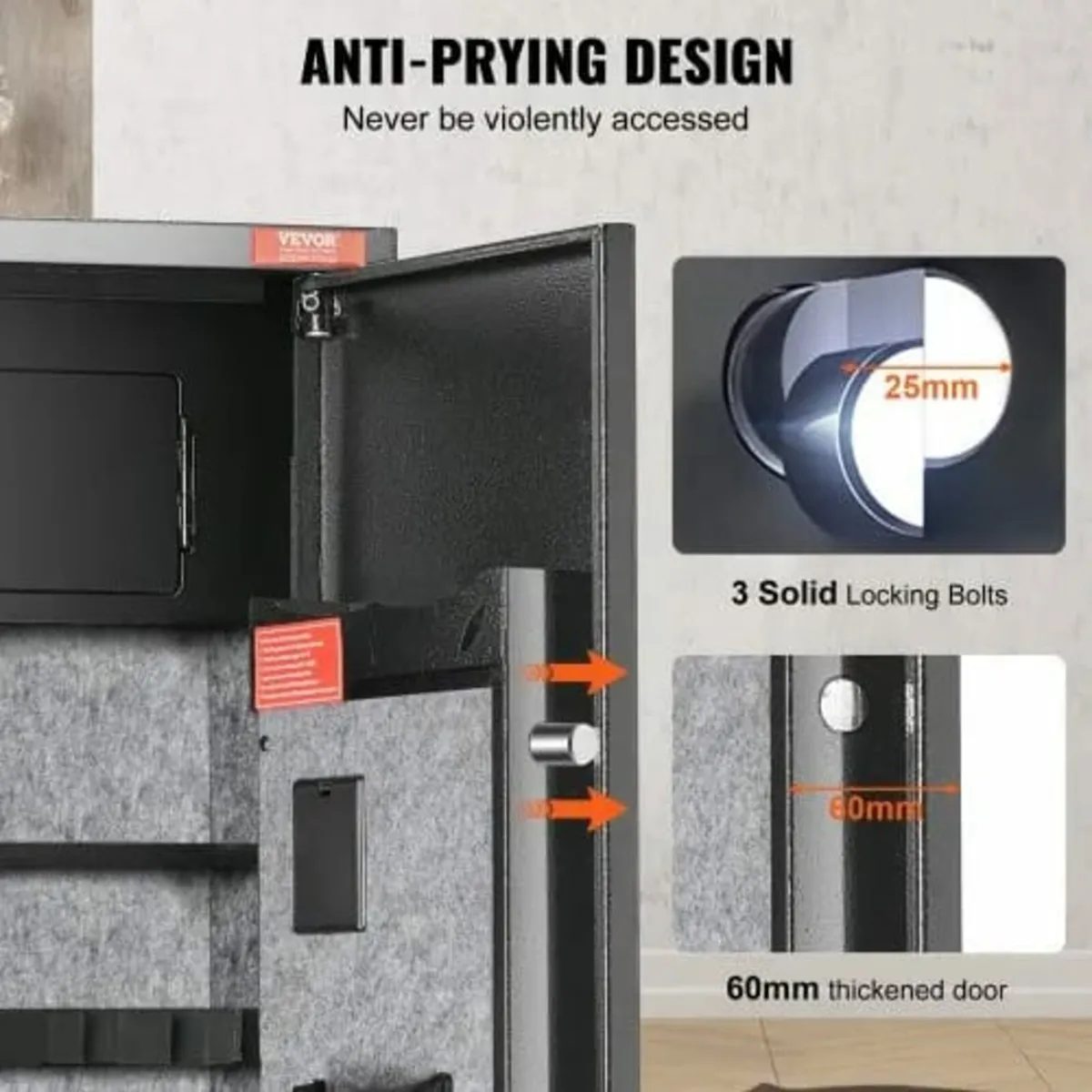 7-8 Rifles Gun Safe, Rifle Safe with Digital Keypa - Image 4