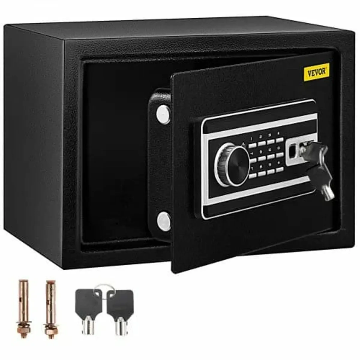 Safe Box, 0.0227 m³ Money Safe with Fingerprint Lo - Image 1