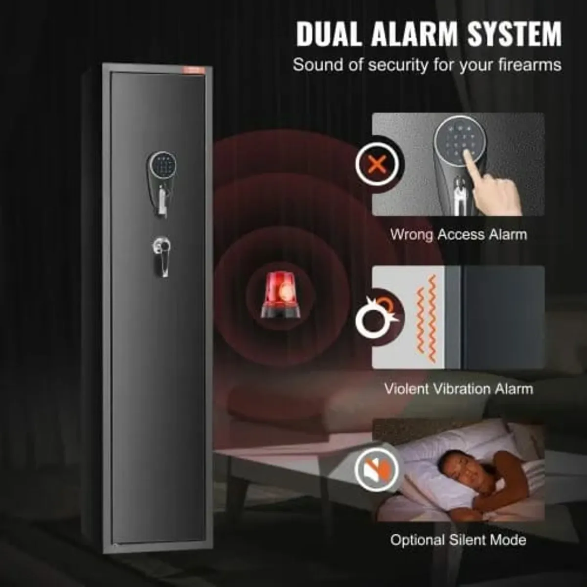 5 Rifles Gun Safe, Rifle Safe with Digital Keypad - Image 3