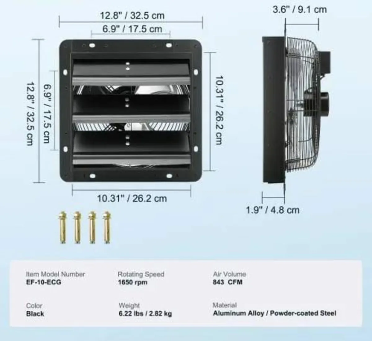 Exhaust Fan, 254mm with Temperature Humidity Contr - Image 4