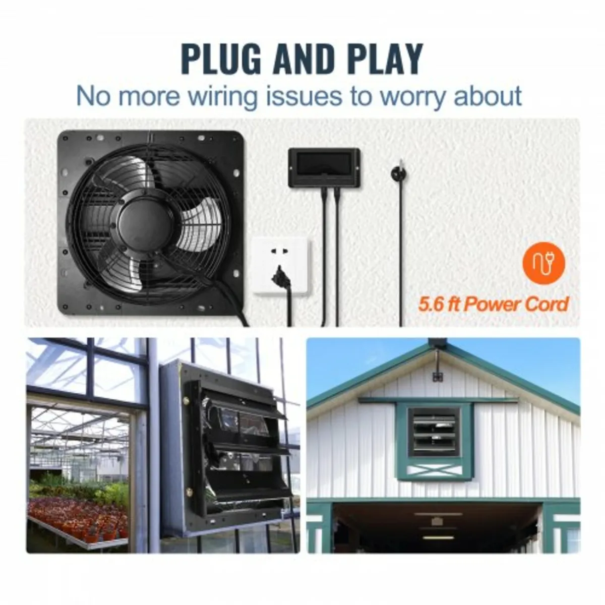 Exhaust Fan, 356 mm with Temperature Humidity Cont - Image 2