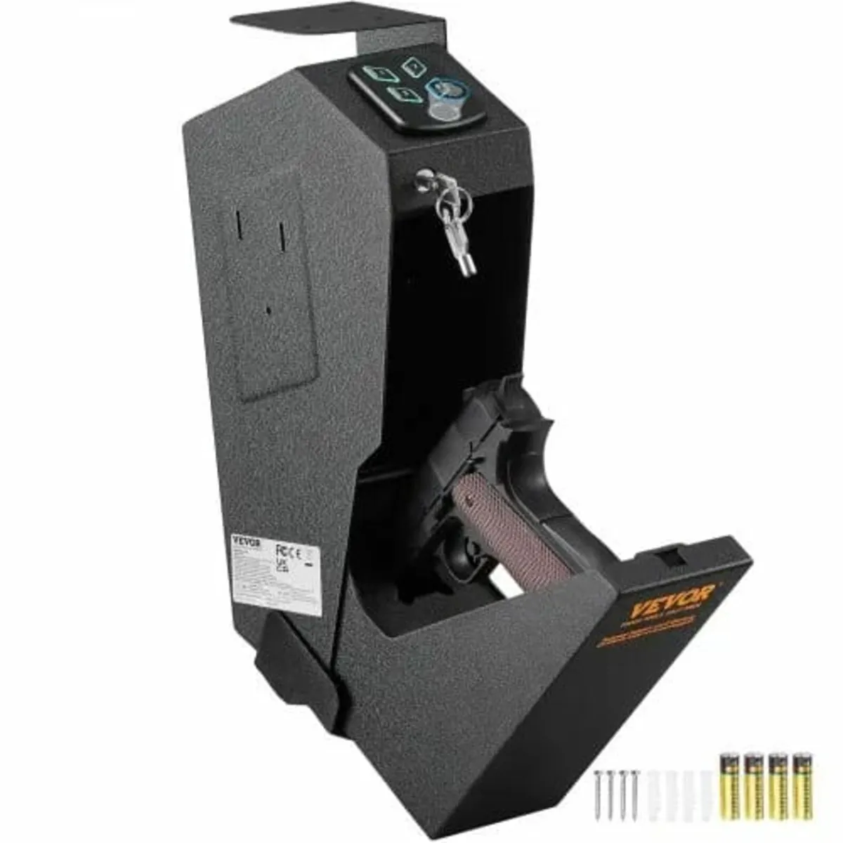 Mounted Gun Safe for Pistols Biometric Gun Safe 3 - Image 1