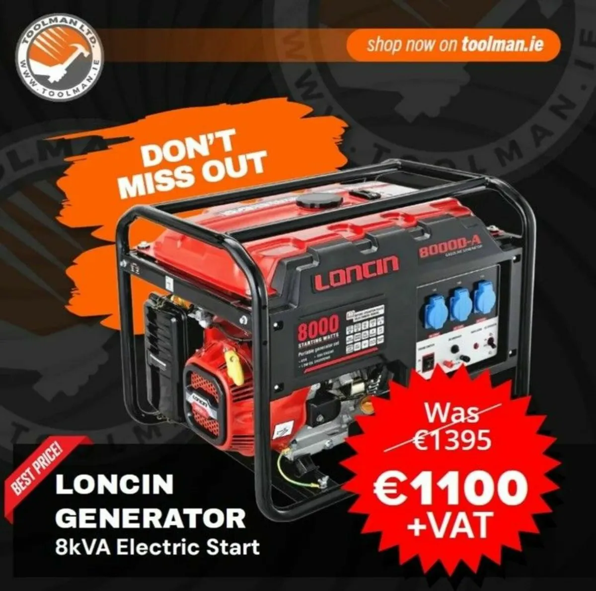 Loncin 8KVA Generators - Image 1