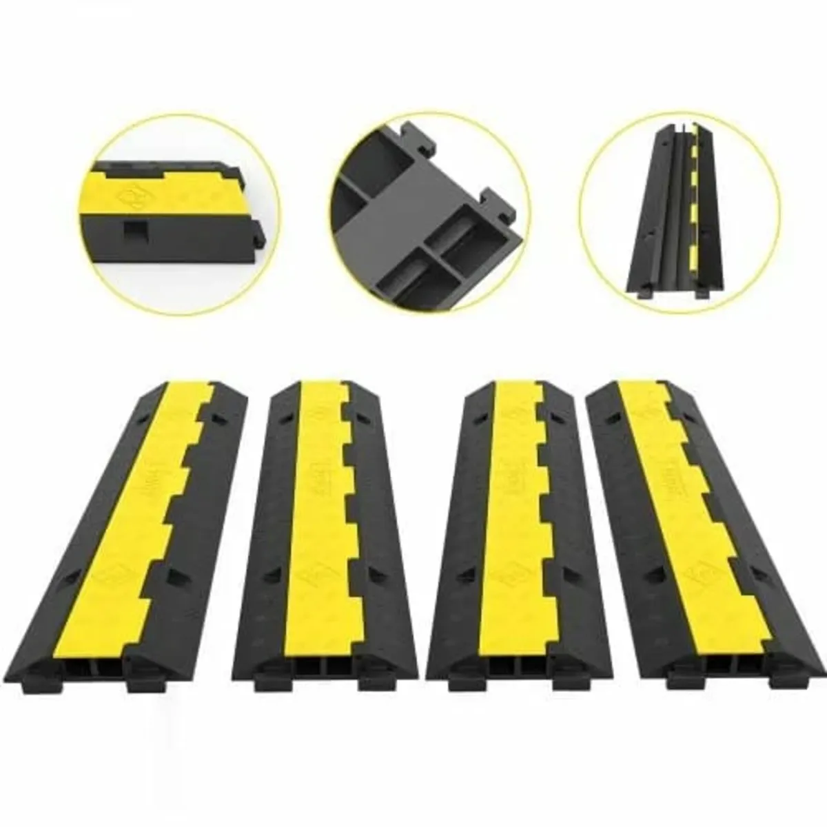Cable Protector Ramp, 4 Packs 2 Channels Speed Bum - Image 1