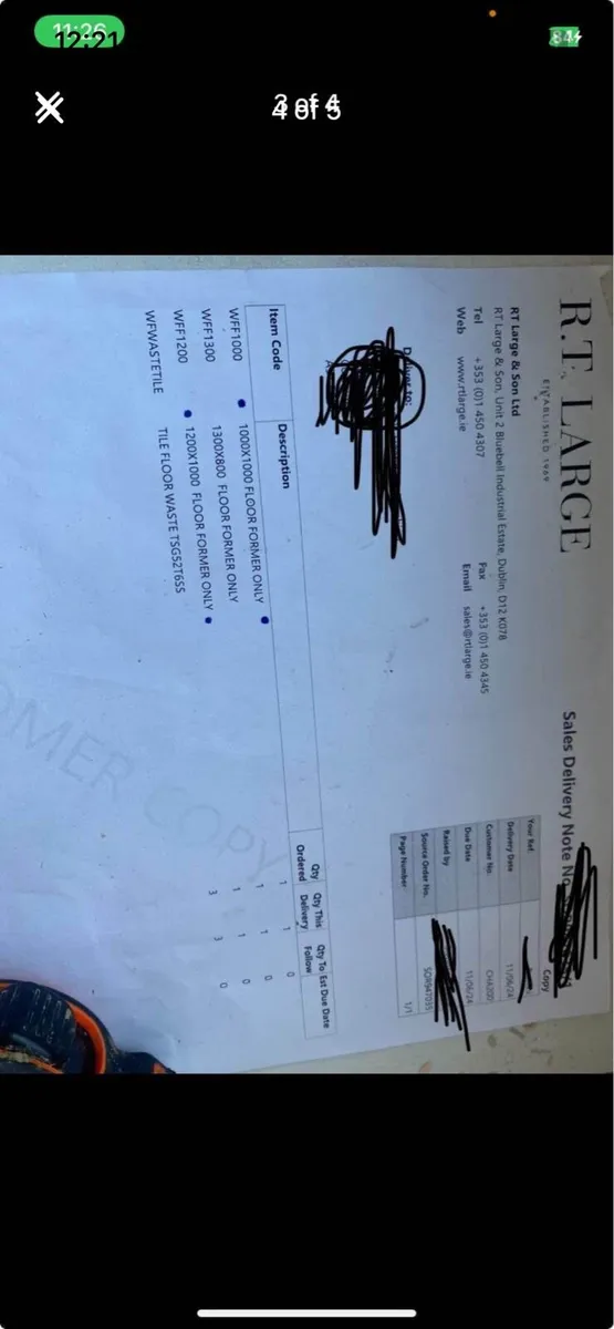 RT Large Wet room floor formers - Image 4